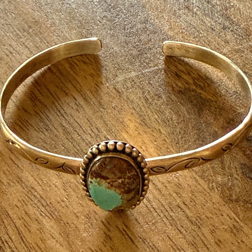Turquoise Cuff Bracelet - Nizhoni. Sterling!